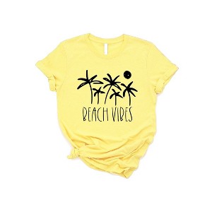 Simply Sage Market Women's Beach Vibes Trees Short Sleeve Graphic Tee - 1 of 3
