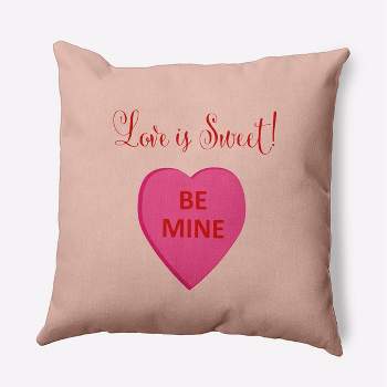 Love Throw Pillow Covervalentine's Day Be Mine Print Decorromantic Kiss Me  Cushionyou Make Me Happy Valentine's Day Accent Pillow Sham 