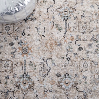 Elysian Chic Blue & Grey Synthetic Rectangular Area Rug - 5'3" x 7'7"