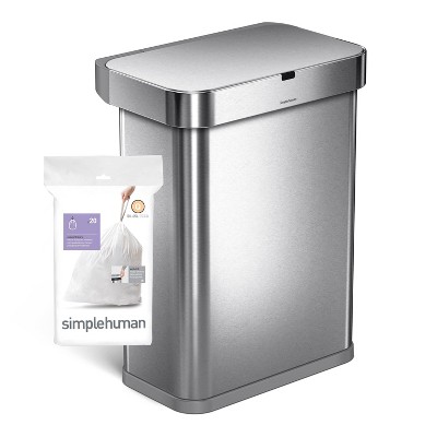 simplehuman 60 Count Recycled Drawstring Trash Bag Liners
