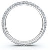 Pompeii3 1.10ct Pave Diamond Eternity Wedding Ring 14K White Gold Lab Created - 3 of 4