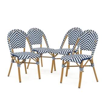 4pk Benton Outdoor French Armless Chairs - miBasics
