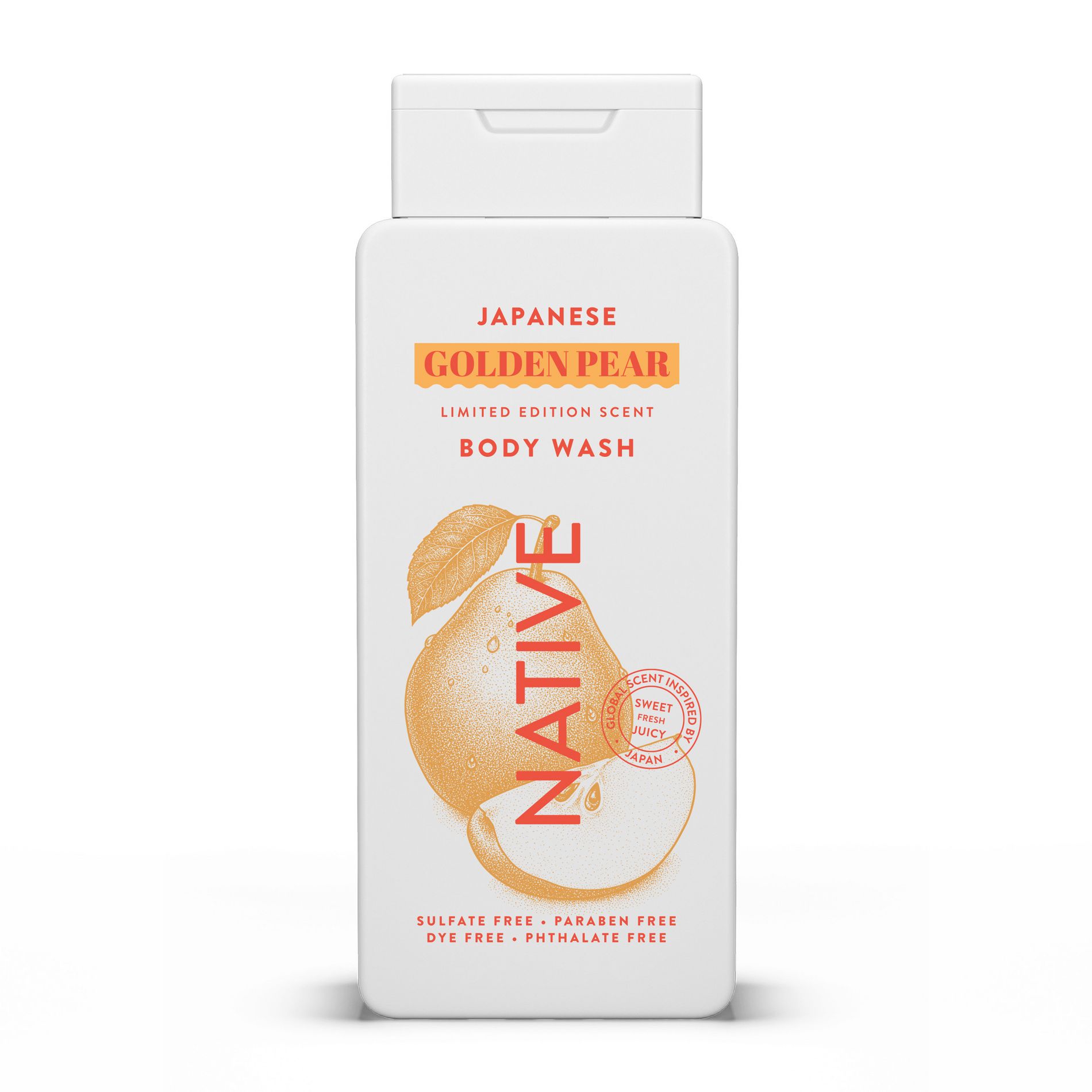 Native Limited Edition Global Flavors Sulfate-Free Body Wash - Japanese Golden Pear - 18 fl oz: Basic Cleansing, Whole Body, Paraben-Free.