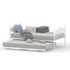 Twin Daybed with Foldable Pop Up Trundle Bed, Heavy Duty Metal Sofa Bed Frame with Headboard, Strong Supports for Living Room, Bedroom, Guest Room - 2 of 4