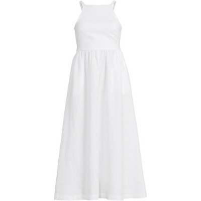 Lands' End Women's Petite Cotton Rib Sleeveless Midi Tank Dress