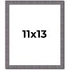 PosterPalooza | Photo Size Textured Grey Picture Frame - UV Acrylic, Foam Board Backing, Hanging Hardware - 2 of 4