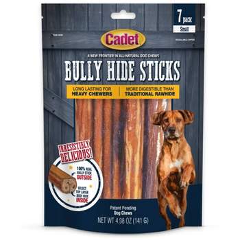 Cadet Bully Hide Sticks Beef Flavor Rawhide Dog Treats - S - 4.98oz/7ct