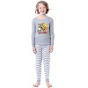 Tom And Jerry Unisex Youth Child Girls' Boys' Sleep Tight Fit Pajama Set Grey - 2 of 4