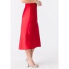 Roaman's Plus Size Stretch Satin Midi Skirt - 4 of 4