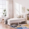 KTMBDW Twin Size Wood Platform Bed Frame, Single Bed with Headboard, No Box Spring Needed Panel Bed, Wood Slat Support Mattress Foundation - 3 of 4