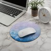 Insten 2 Pack Galaxy Mouse Pad Round Mercury, Non Slip Rubber Base, Smooth Surface Mat, For Home Office Gaming, Iris Blue Mercury - 2 of 4