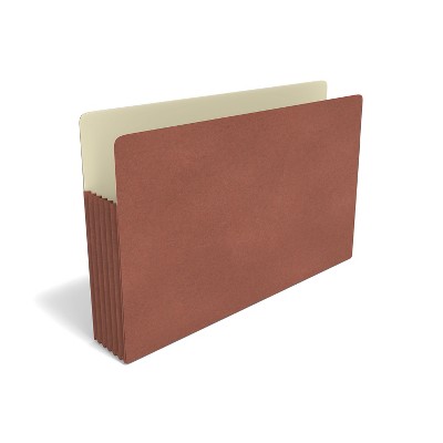 HITOUCH BUSINESS SERVICES Heavy-Duty Reinforced File Pocket 5.25" Exp Legal Size Brown 10/BX