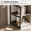 TV Stand for 65/75 Inch TVs, Rustic Wood Entertainment Center with Storage Cabinet and 2 Mesh Doors, Vintage Media Console - 2 of 4