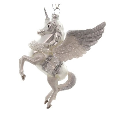 Holiday Ornaments 6.0" Unicorn Flight Wings Horn Christmas  -  Tree Ornaments