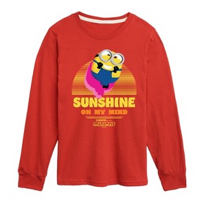 Boys' - Despicable Me Minions - Sunshine On My Mind Long Sleeve Graphic T-Shirt - 1 of 4