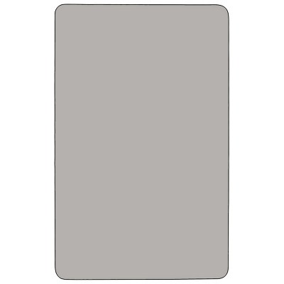 Gray Adjustable Rectangular Laminate Activity Table with Wheels
