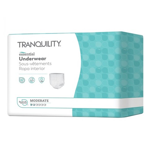 Tranquility Essential Disposable Underwear Pull On With Tear Away Seams  Medium, 2975-100, 25 Ct : Target