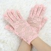 Allegra K Women's Full Finger Lace Floral Gloves - 4 of 4