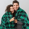 Christmas Flannel Blanket for Couch, Red Black Plaid Fleece Throw Blanket - 3 of 4