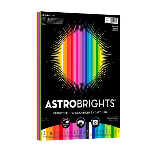 AstroBright White Cardstock, 8.5x11, 65lb - 96 Bright White 75 Sheets New  Sealed