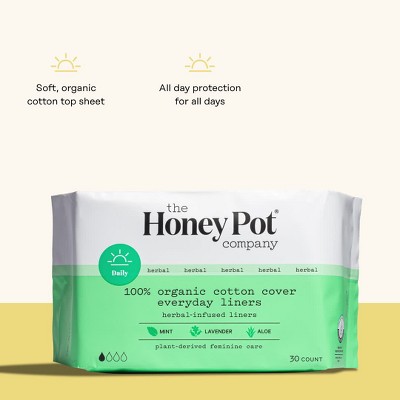 The Honey Pot Company Herbal Super Pads With Wings, Organic Cotton Cover -  16ct : Target