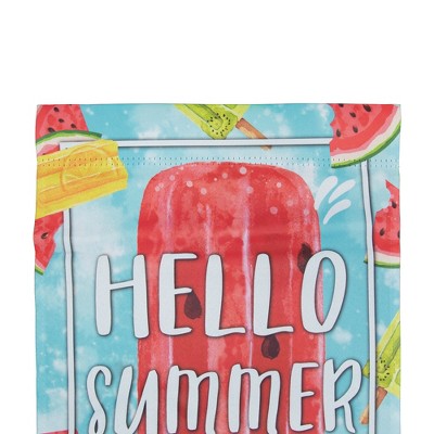 Hello Summer Popsicle and Watermelon Outdoor Garden Flag