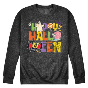 Men's - SpongeBob SquarePants - Happy Halloween Graphic Fleece Sweatshirt - 1 of 4