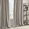 Kumasinova Thermal Insulated Curtain Panel,Plaid Window Curtain Panel with Fleece Lining,Rod Pocket,Back Tab,Curtains for Living Room - 2 of 4