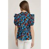 Women's Floral & Ruffle Top - entro - 2 of 4