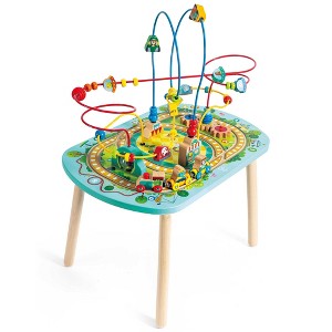 Hape: Twisting Railway Maze Table - Wooden Animal Graphics Maze Toy,18 mo+ - 1 of 4