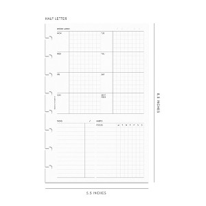 Cloth & Paper Weekly Admin Planner Inserts Monday Start - 1 of 4
