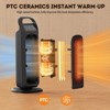 SUGIFT 21" 1500W Oscillating Ceramic Tower Space Heater with Remote, Black - 2 of 4