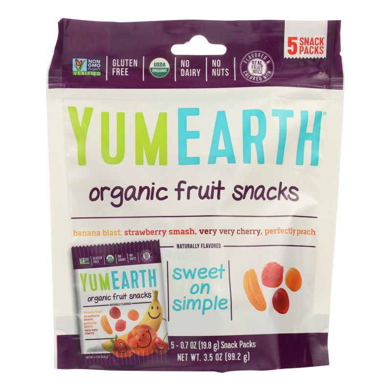 Yumearth Organic Fruit Snacks - Case of 12/5 pack, .7 oz, 2 of 8