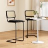 FURNIinspire Dining Chair, Counter Height Bar Stools Set of 2, Bar Stools without Arms for Kitchen Islands, Black, 18.9"*17.7"*42.5" - 2 of 4