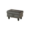 DOMETOUR Flannel Upholstered Ottoman-Soft Fabric Living Room Footrest or Accent Stool - 3 of 4