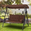 Anybear 3-person brown swing chair outdoor - 2 of 4