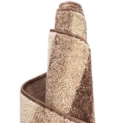 Equinox Beige & Dark Brown 8' x 10' Stain-Resistant Area Rug