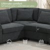 VYNXARIA 128*67" U Shaped Sectional Sofa,6 Seat Chenille Couch Set with Oversized Ottoman,Hidden Armrest Storage and Cup Holders,USB Charging Ports - 4 of 4
