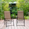 Tangkula Caming Chair Outdoor Folding Chair Garden Yard W/Armrest & Backrest - 3 of 4