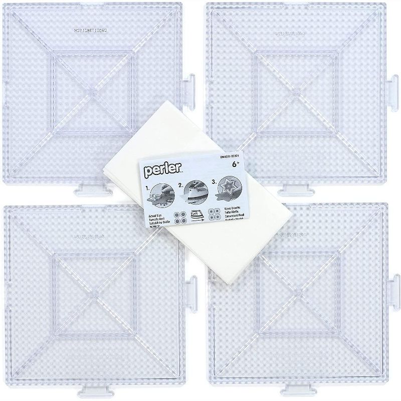 Perler Pegboards 4/Pkg-Large Square Clear, 2 of 8