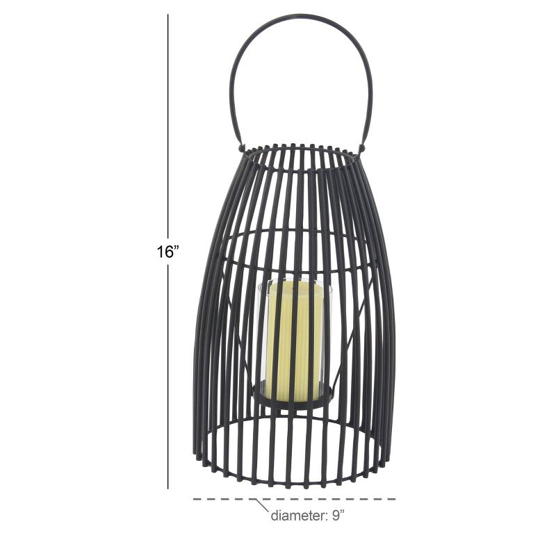 Modern Iron/Glass Decorative Caged Candle Holder - Olivia & May, 3 of 8