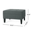 CAVINAS Classic Upholstered Ottoman with Birch Wood Legs, Modern Rectangle Ottoman Bench, Ottoman Foot Stools, Bedroom Entry Bench - 3 of 4