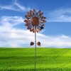 Alpine Corporation Patriotic Triple Spinning Kinetic Stake Iron Decorative Garden Stake Bronze - 3 of 3