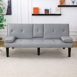 NicBex Convertible Sofa Bed,67" Modern Futon Sofa Bed with Cup Holder,Sleeper Couch for Small Spaces,Apartments & Offices - 1 of 4
