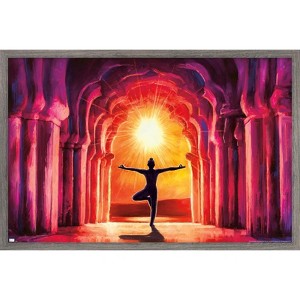 Trends International PD Moreno - Fine Art - Yoga Morning Sun Framed Wall Poster Prints - 1 of 4