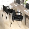 Tangkula Set of 2 Waiting Room Chair No Wheels w/ Padded Armrests Guest Chair for Meeting - 2 of 4
