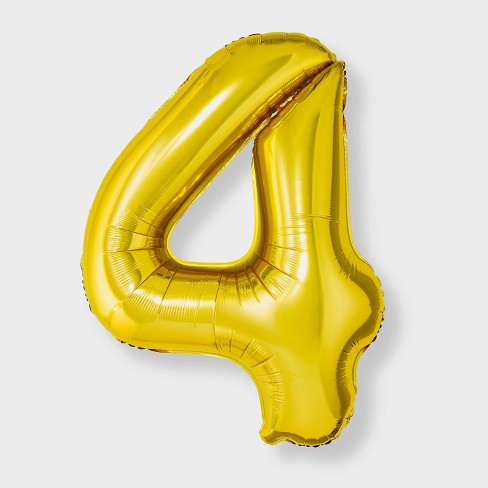 alarm Mogelijk Misbruik 34" Number 4 Foil Balloon - Spritz™ : Target
