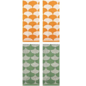REGALWOVEN Geometric Absorbent Soft Cotton Decorative Hand Towel for Bathroom 4 Pack - 1 of 4