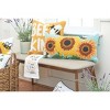 C&F Home 12" x 24" Sunflower Trio Hooked Pillow - 2 of 4