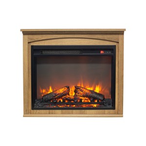 Syemin Indoor Fireplaces Electric Fireplace 28" TV Media Entertainment Center with Electric Fireplace Fireplace TV Stand, Brown, 27.91"*7.87"*23.62" - 1 of 4